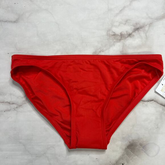 Michael Kors Hipster Bikini Bottom Size XS Ruby Red New - Picture 1 of 3